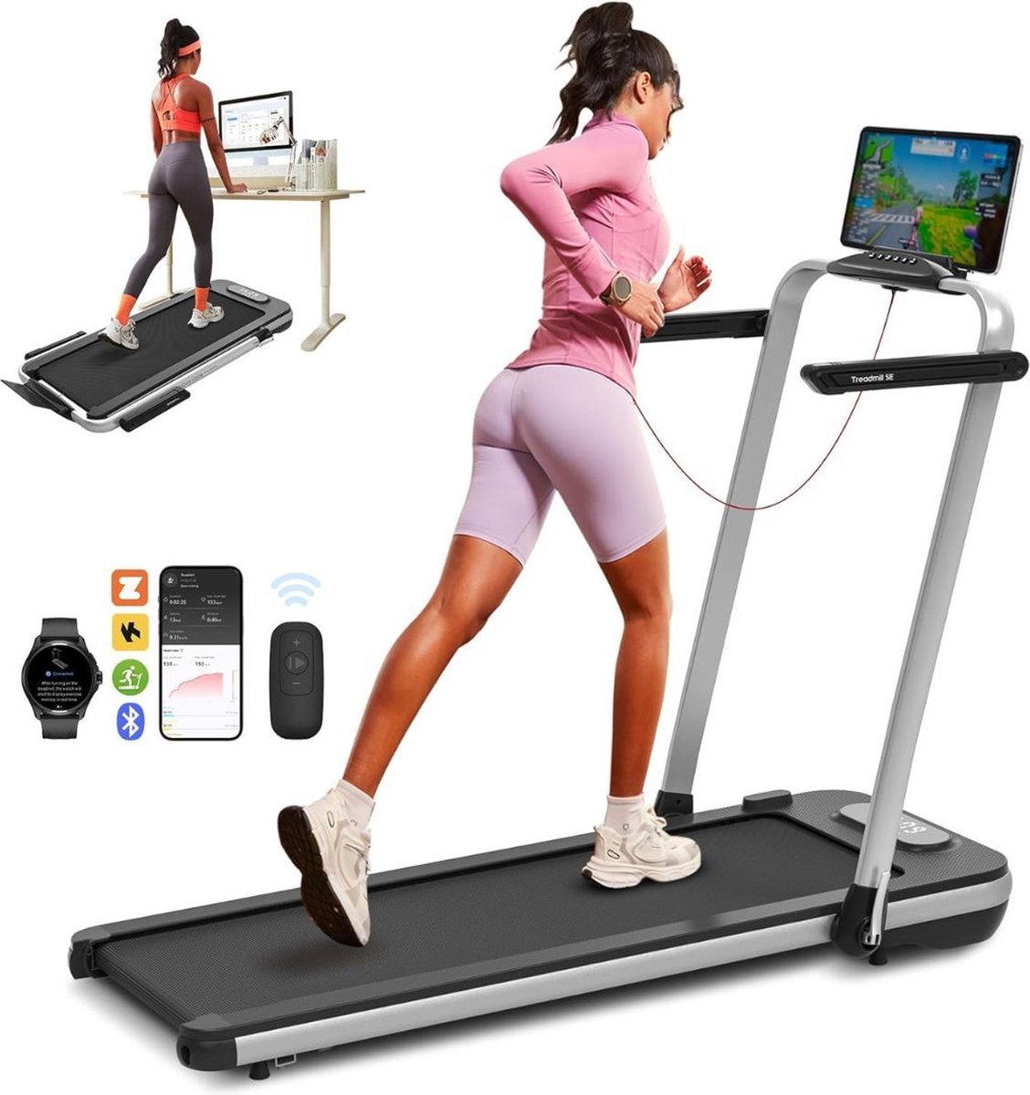 ApexArte® Loopband Inklapbaar - Hometrainer - Crosstrainer Fitness (6150716420440)