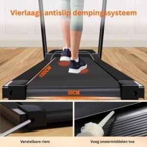 CRLYN® Loopband Inklapbaar - Hometrainer Elektrisch - Walking Pad Fitness - Zwart (6152122220270)