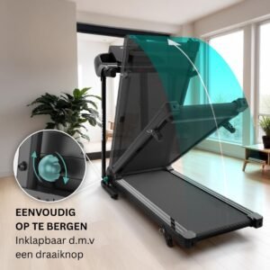 CRLYN® Loopband Inklapbaar - Wandelband Fitness - Treadmill - Zwart (6152122216266)