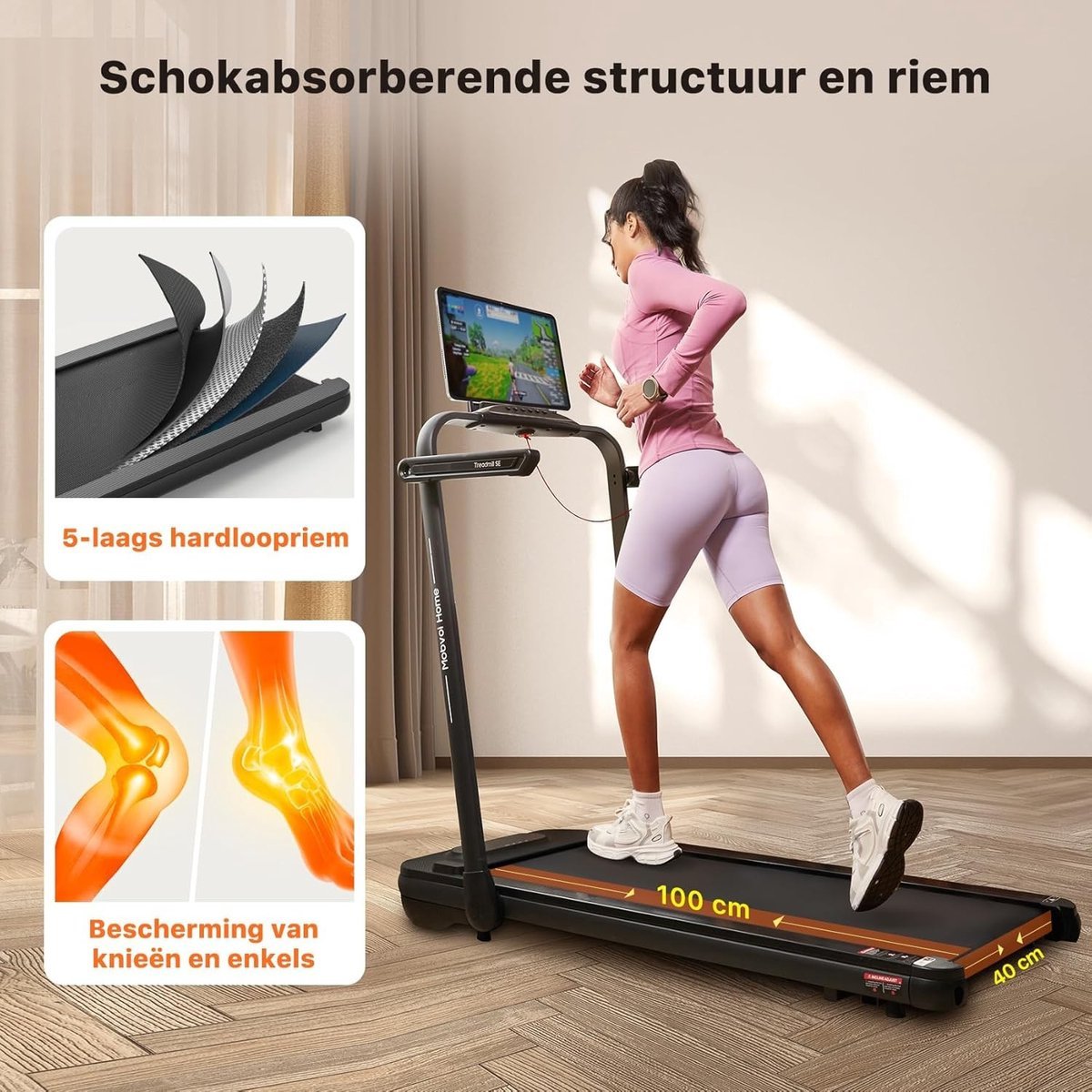 Equivera Loopband Inklapbaar - Loopband - Loopband Fitness - Loopband Electrisch (8721293957889)