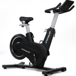 Fithlon Le Tour Pro Hometrainer - Fitnessfiets met 32 Weerstandsniveaus - Tablethouder voor Bluetooth Kinomap & Zwift - Fiets Lage Instap, Ergonomisch & Stil - Hometrainers Fitness voor Thuis (8720726388399)