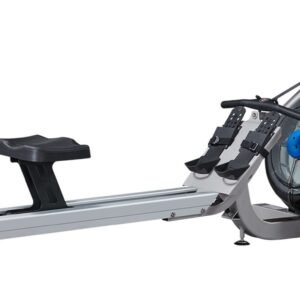 Fluid Rower Evolution E350 Roeitrainer - Hartslagmeter - Opklapbaar - Roeimachine met 10 weerstanden - Roeiapparaat voor thuis - Waterweerstand - Zilver (4895147803852)