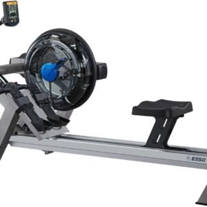 Fluid Rower Evolution E550 Roeitrainer - Hartslagmeter - Roeimachine met 10 weerstanden - Roeiapparaat voor thuis - Waterweerstand - Zilver (4895147803012)