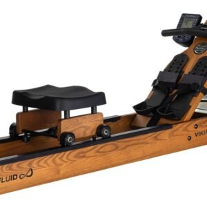 Fluid Rower Viking Pro XL Roeitrainer - Opklapbaar - Roeimachine met 10 weerstanden - Roeiapparaat voor thuis - Bluetooth - Verstelbaar - Water weerstand - Inclusief hartslagfunctie (4895147802954)