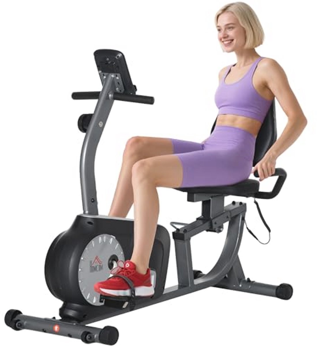 Halflange hometrainer met LCD-scherm - Verstelbare zitting en 8 weerstandsniveaus (9101001561253)