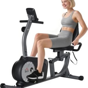 Hometrainer met LCD-scherm en 8-traps Weerstand voor Thuis Fitnes (9101057525568)