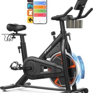 Hometrainer met Magnetische Weerstand en Stille Functie - Fiets met Luchtkussenzadel en Stabiel H-frame tot 150 kg (9101018879624)