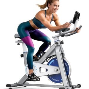 Indoor Fiets - Hometrainer - Cardio Fiets - Fitnessfiets - Stabiel Tot 150 Kg - Verstelbare Weerstand 300 Watt - Zilver (8721391003617)