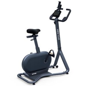 Kettler HOI Tour Ergometer Stone - Comfortabele Hometrainer met LCD Display, App-connectie & Gelzadel - Tot 150 kg (4251294119596)