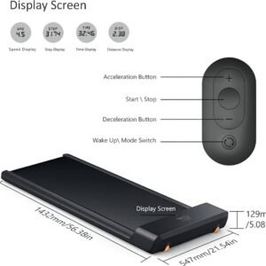 Lexium Loopband Bureau - Walking Pad - Treadmill - Loopband voor Thuis en op Kantoor - Wandelband (8721293926496)