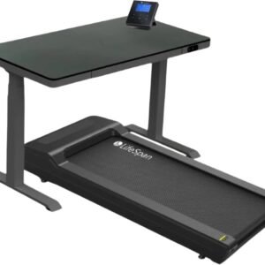 LifeSpan TR5000 Power Loopband met glazen sta-bureau en slimme console SC130 (Zwart) (8785255860891)