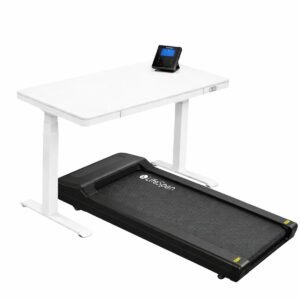 LifeSpan TR5000 Power Loopband met glazen sta-bureau en smart console SC130 (Wit) (8785255860907)