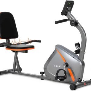Ligfiets Hometrainer met Hartslagmeter - Verstelbaar & Stil Fitnessapparaat (9101063421892)