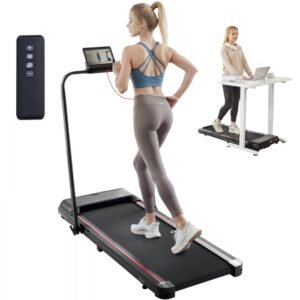 Loopband - Bureauloopband en looppad 2-in-1 - Opvouwbaar - Snelheid 1-12 km/u - Motor 2,5 pk - Afstandsbediening & LED-display - Draagvermogen 120 kg - Onder het bureau (6152723741723)