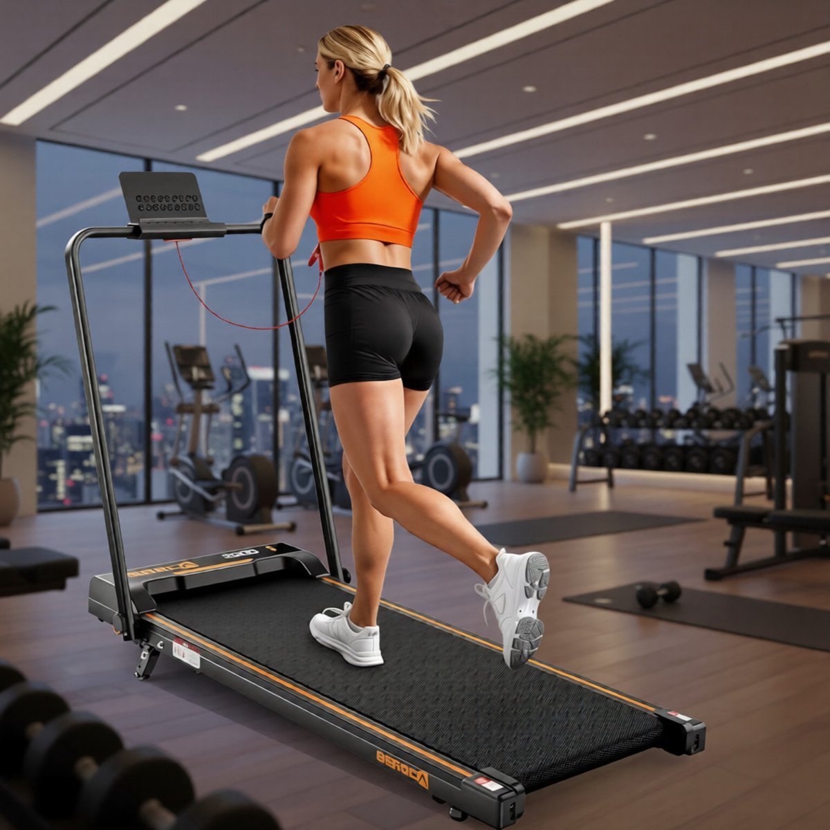 Loopband Inklapbaar 3 PK met 9% Helling - Walking Pad & Hardloopband voor Thuis en Kantoor - 1-10 km/u - Stille Motor - App & Afstandsbediening - LED-Display - Max. 150 kg - Designbest (9507785841411)