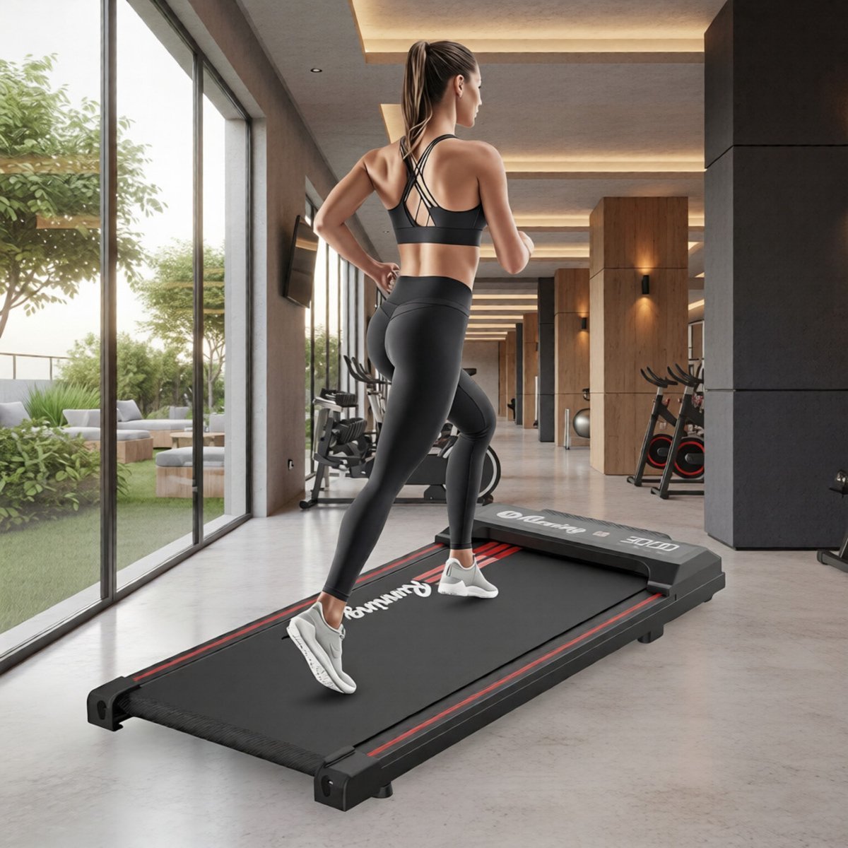 Loopband voor Thuis & Bureau - Opvouwbare Walking Pad Elektrisch - Stille Loopband tot 6 km/u - Compact & Inklapbaar - Onder Bureau Wandelpad - Schokdempend & Antislip - Designbest (9504354573926)