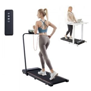 Onder-bureau Loopband - 2-in-1 - Opvouwbaar - 120 kg Draagvermogen - 2,5 pk Motor - 1-10 km/u - Afstandsbediening - LED-Scherm (6152723741785)