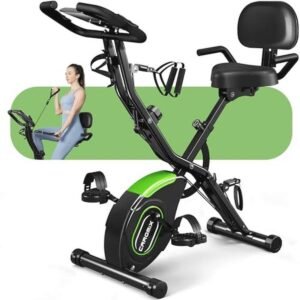 Opvouwbare hometrainer 4-in-1 - Magnetische Weerstand, 16 Niveaus, Staande Fiets voor Binnen Workout - Capaciteit tot 350 lbs (9101001361662)