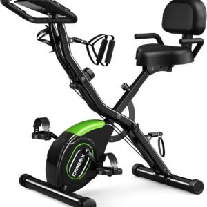 Opvouwbare hometrainer 4-in-1 - Magnetische Weerstand, 16 Niveaus, Staande Fiets voor Binnen Workout - Capaciteit tot 350 lbs (9101065477798)