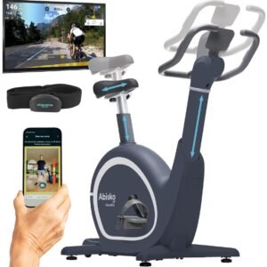 Skandika Ergometer Abisko wereldprimeur - Premium EMS-weerstand, slimme hometrainer met app-besturing, automatische stuur- en zadelverstelling, 36 weerstandsniveaus | hometrainer fiets voor thuis (4262393512072)