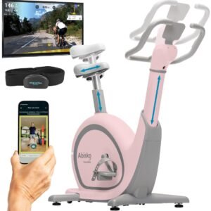 Skandika Ergometer Abisko wereldprimeur - Premium EMS-weerstand, slimme hometrainer met app-besturing, automatische stuur- en zadelverstelling, 36 weerstandsniveaus | hometrainer fiets voor thuis (4262393512942)