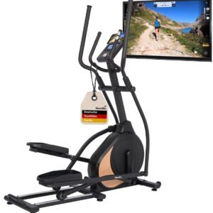 Skandika crosstrainer Carbon P18 - Elliptische trainer voor thuis, 32 weerstandsniveaus, 13 programma's, LCD-display, app-compatibel, tot 135 kg | Hometrainer, fitness, duurtraining (4262450464313)
