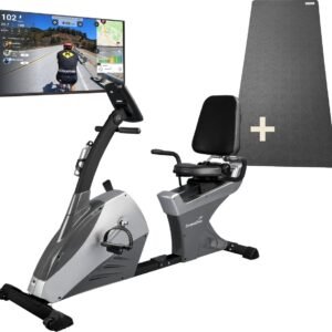 Skandika ligergometer Centaurus - Ligergometer met handcomputer, ballastsysteem van 13 kg, 12 trainingsprogramma's, Bluetooth, belastbaar tot 150 kg | hometrainer, ligfiets absorptietrainer, fitnessbike (4260709566153)