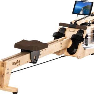 Skandika waterroeier Styrke Premium - Made in Germany, alpenden uit Oostenrijk, roeimachine water van hout, Kinomap app-functie, roeitrainer voor thuis, tot 180 kg (4262393518111)