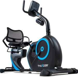 THUNDER® Hometrainer | OPAL | ELEKTROMAGNETISCHE LIGFIETS | Comfortabel en Stil | Verstelbare rugleuning en zitting | LCD-display | Hartslagmeter | Trainingsprogramma's | Elektronische weerstand | Transportwielen | Voor thuisgebruik | Tot 150 kg gebr (5906765560856)