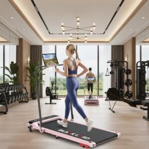 Treadmill 2-in-1 Opvouwbaar met Handgreep & Helling - 3.2 PK Loopband tot 140 kg - Elektrische Walking Pad voor Thuis & Kantoor - Hardloopband 14 km/u met LED-Display & Bluetooth - Designbest (9504729689368)