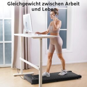 Treadmill 2-in-1 Walking Pad met Afstandsbediening - 2.5 HP - 1-6 km/u - Stil & Compact Loopband voor Thuis en Kantoor - LED Display - Onder-Bureau Walking Machine - Altameubel (9508838298657)