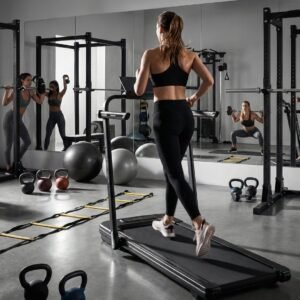 Treadmill 3-in-1 Inklapbare Loopband - Compact, Elektrisch, Draagbaar, Stil, 2,5 PK, 12 km/u, LED Display, Schokabsorberend, Voor Thuis en Onder Bureau - Designbest (9501122665395)