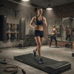 Treadmill Onderbureau & Compact Mini Loopband 1-9 km/u - 2,2 PK Motor, LED Display, FitShow App, Schokabsorberend Loopvlak, Stille Thuistraining - Designbest (9505911171210)