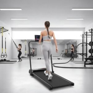 Treadmill Opvouwbare Elektrische Loopband met Helling 12 km/u - Walking Pad met LCD-Display, 1400W Stille Motor, Schokdemping & Ruimtebesparend Ontwerp - Voor Thuis & Kantoor - Altameubel (9507662673449)