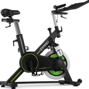 Zipro Dynamite Hometrainer Magnetische Fiets, Hartslagsensoren, Gemakkelijk te transporteren, Antislippedalen, Flessenhouder, Homegym, Stabiele structuur, Max. gebruikersgewicht 120 kg, zwart en groen (5902659841650)