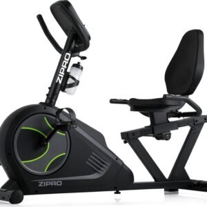 Zipro iConsole+ Glow Hometrainer Elektromagnetische Fiets, Hartslagsensoren, Gemakkelijk te transporteren, Antislippedalen, Flessenhouder, Homegym, Stabiele structuur, Max. gebruikersgewicht 150 kg, grijs en groen (5901793678245)