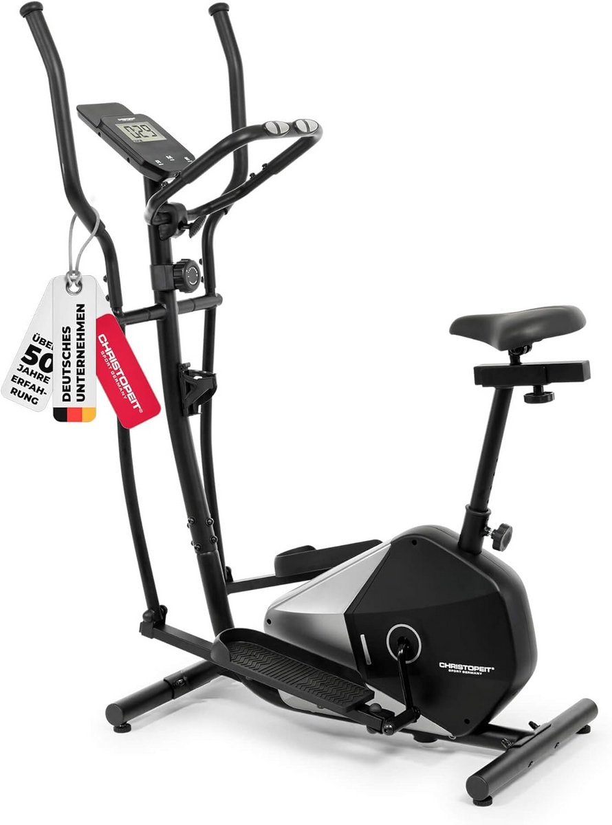 2-in-1 Crosstrainer en Hometrainer met 8 Weerstanden en Hartslagmeting (9101064467356)