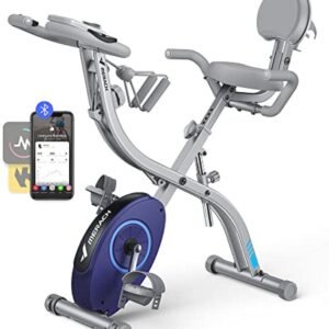 4-in-1 Hometrainer met LCD-monitor en Hartslagmeting - Inklapbare Fitnessfiets voor Thuis (9101015358252)