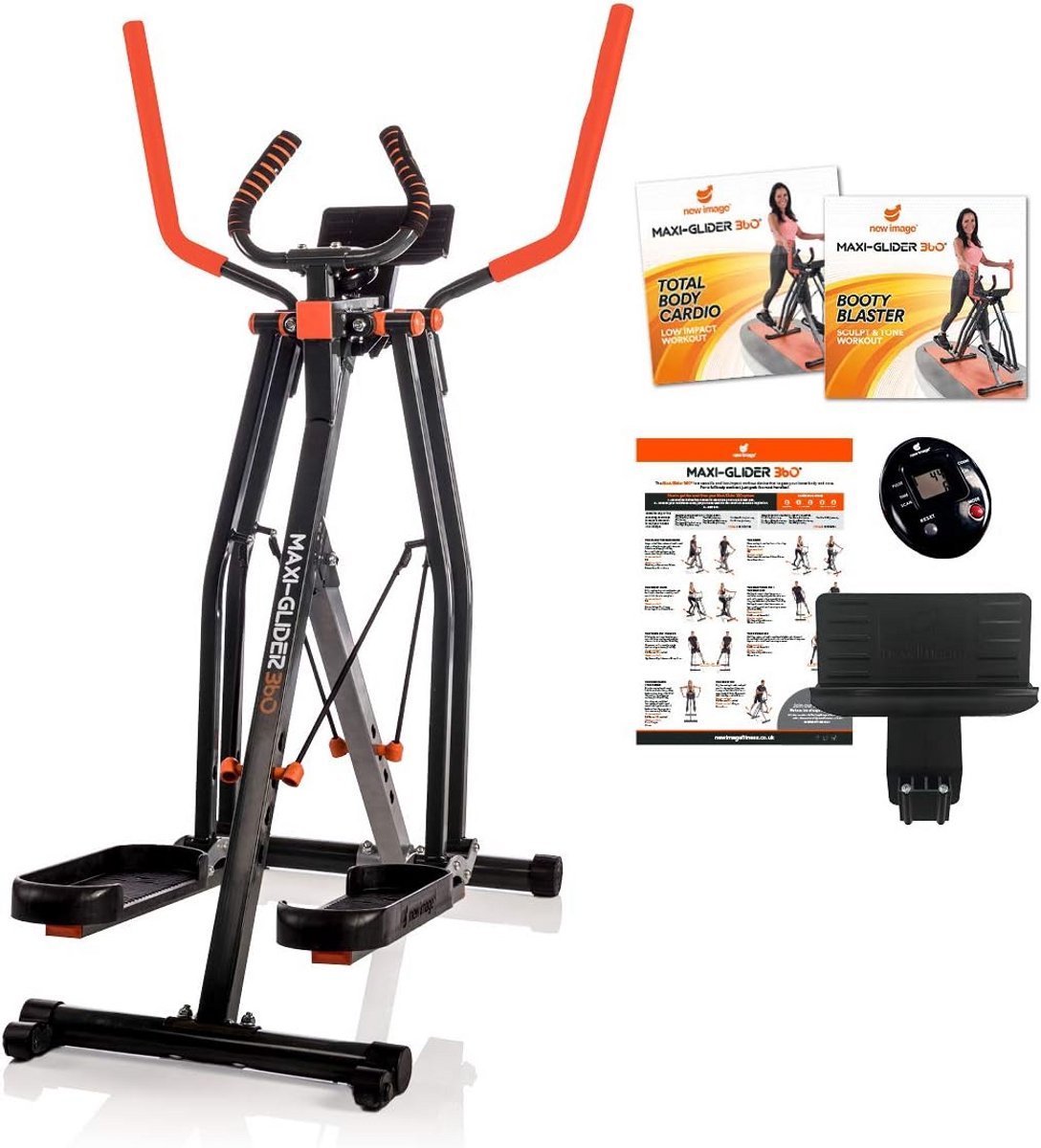 Cross Trainer Cardio Trainingsapparaat met 4 Weerstandsniveaus en Hartslagmeter (9101096519054)
