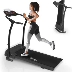 Elektrische Opvouwbare Loopband met Tablethouder en LED-display - Tot 10 km/u, 5 Programma's, 3 Hellingniveaus (6152636596564)