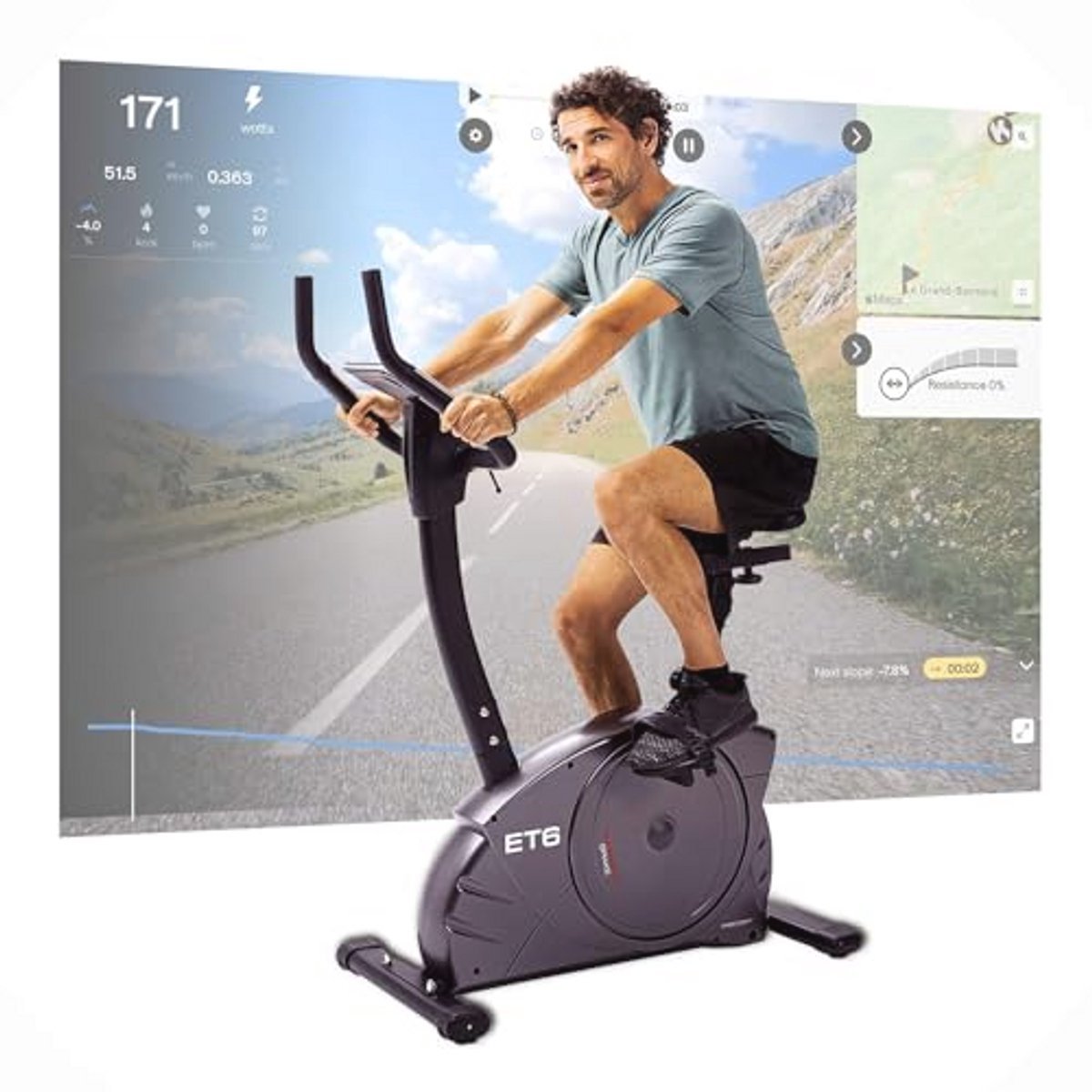 Ergometer Hometrainer met 24-instellingen tot 150 kg, Magnetisch Remsysteem en LCD-Display (9101002409424)