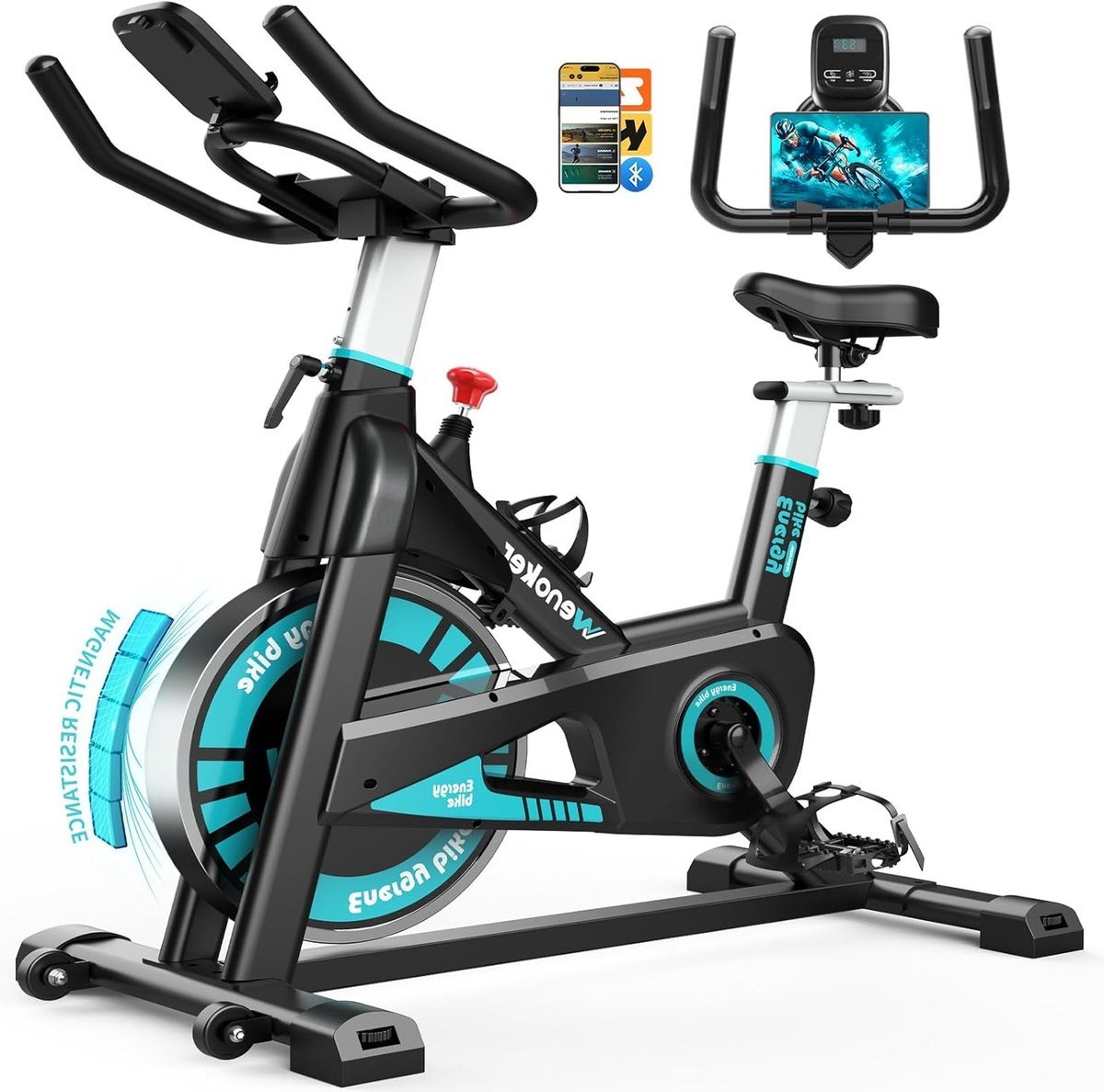 Hometrainer - Fitnessfiets - Indoor Bike - Cardiofiets - Mini Fitnessbike - Magnetische Weerstand Met 100 Instellingen - Compact En Stil (8721391522309)