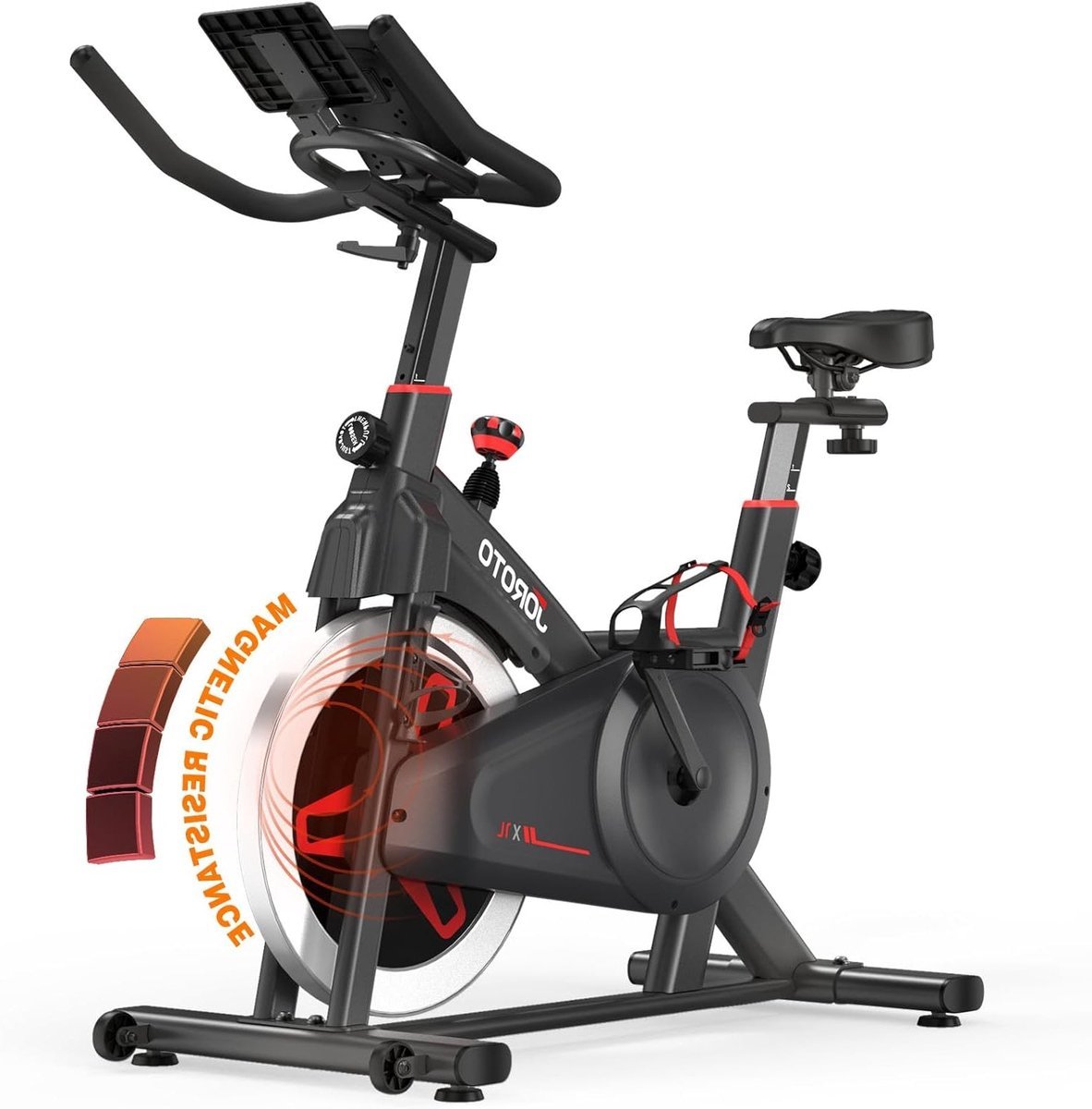 Hometrainer - Fitnessfiets - Indoor Bike - Trainingsfiets - Magnetische Hometrainer - 10 kg Vliegwiel - 4-Weg Verstelbaar Stuur En Zadel (8721391522187)