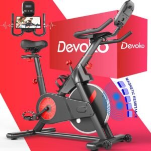 Hometrainer met Magnetische Weerstand - Stille Binnenfiets met LCD Monitor, Tabletstandaard en Bekerhouder (6151824941988)