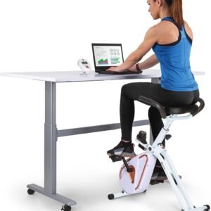 Hometrainer met Trainingscomputer - Verstelbare Fiets Ergometer voor Desk Bike en Thuisgebruik (6151825991920)