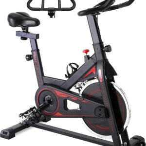 Hometrainer voor Thuisgym met LCD-display en Tablethouder - Comfortabel en Met Maximale Sterkte van 150 kg (6152149935973)