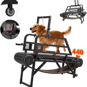 Hondenloopband - Loopband voor Honden - Maat 175x51x144 cm - Draagvermogen 199,58 kg - Traploos Verstelbaar - Rem en Wielen - Helling 15 cm - Voor Kleine en Middelgrote Honden (6153343575507)