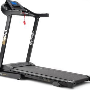 Hop-Sport Loopband HS-1000LB Wind - Elektrische Hardloopband met 12 Programma's, 2.0 PK Motor, 14 km/u & Bluetooth - 150 kg Belastbaar - Grijs (5902308236844)