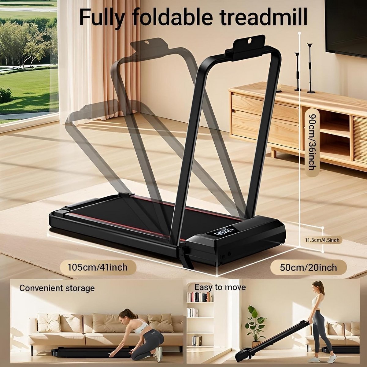 Inklapbare Elektrische Loopband - Ruimtebesparend Hometrainer tot 12 km/u (9101109551200)