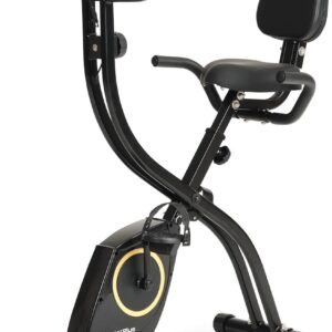 Inklapbare hometrainer voor thuis met app-bediening, rugleuning en hartslagmeting (6151824944989)